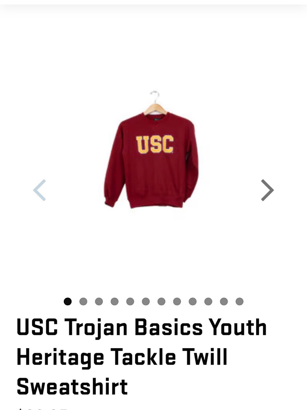 Heritage Collection Youth Crewneck Sweatshirt in Deep Maroon